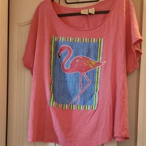 Caribbean Joe Coral Cotton T-Shirt